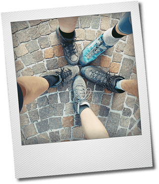 Schuhe im Kreis